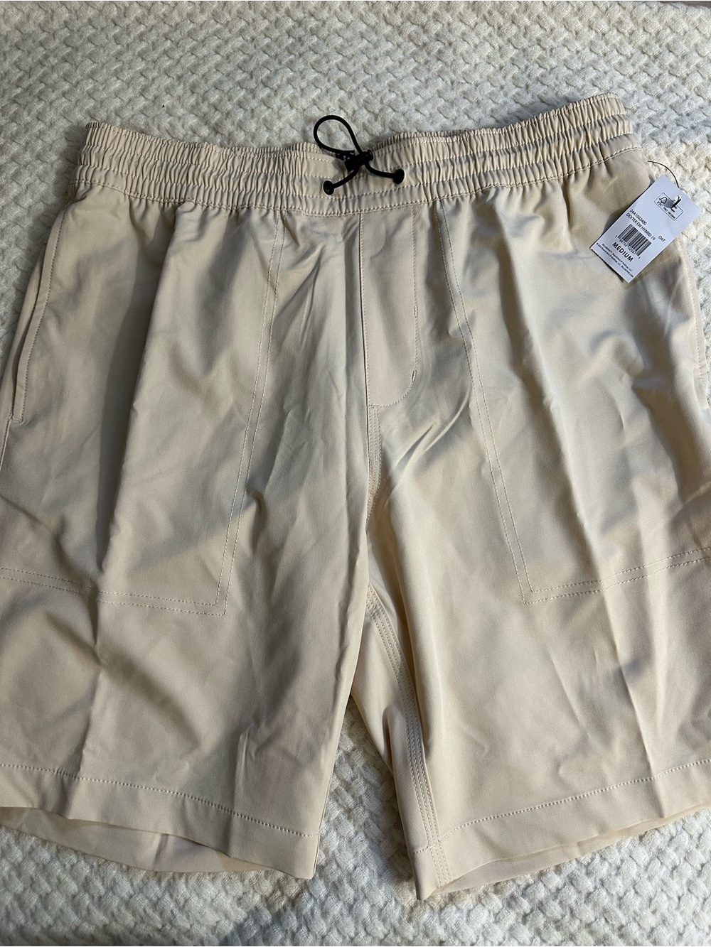 Billabong Men's Drawstring Athletic Shorts - Cream